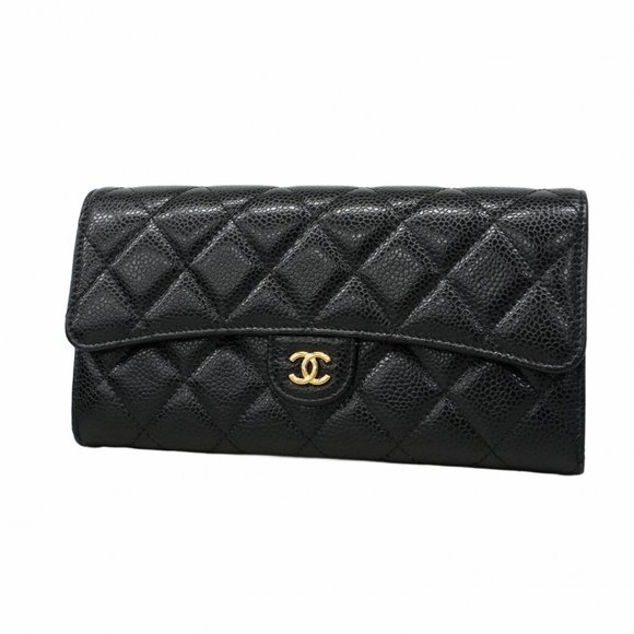 CHANEL Black Caviar Leather Wallet - Picture 1 of 12